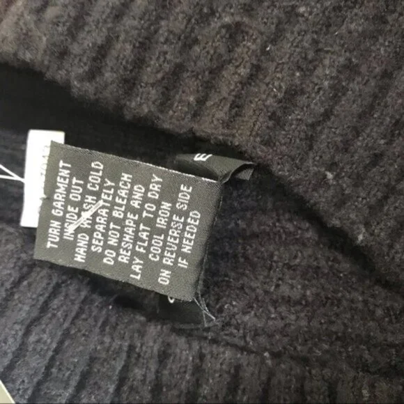 Grace NEW The Perfect Fit Oversized Wool Knit Mock Neck Side Slits Sweater Top M - Picture 9 of 14